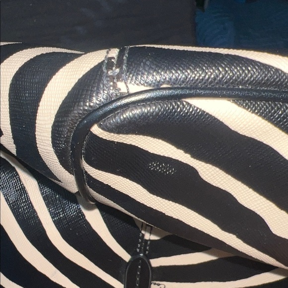 Coach Zebra Print Tote - Black and Tan - Picture 11 of 11